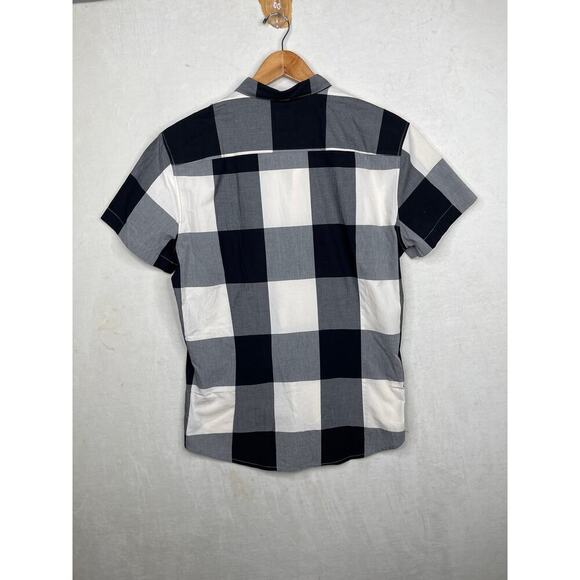 Boss by Hugo boss slim fit Buffalo check short sleeve button down shirt large - Picture 4 of 8